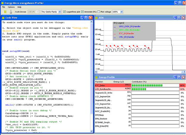 The Energy Profiler lets you see in real time, how much energy is being used as your code is running The Energy Profiler